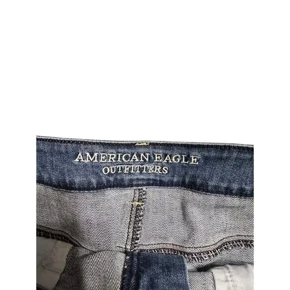 American Eagle Denim Cutoff Shorts Gemstones Women's Size 8 - Picture 4 of 7